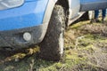 Off road car full of dirt and mud Royalty Free Stock Photo