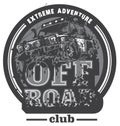 Off-road car logo, mud terrain suv, expedition offroader.
