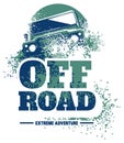 Off-road car logo, safari suv, expedition offroader. Royalty Free Stock Photo