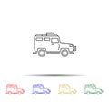 Off-road car multi color style icon. Simple thin line, outline vector of transport icons for ui and ux, website or mobile Royalty Free Stock Photo