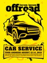 Off road car service poster Royalty Free Stock Photo