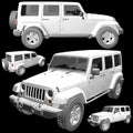 Off Road Car Vector 05. Modern 4x4 Suspension Off-Road Pickup Suv Royalty Free Stock Photo