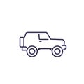 Off-road car, 4wd suv line icon Royalty Free Stock Photo