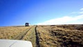 Off-road driving through a Macedonian mountain plateau