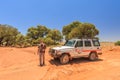 Off road driving with Toyota Land Cruiser through the Outback of South Australia