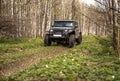 Off-road extreme expedition on black jeep wrangler Royalty Free Stock Photo