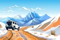 Off road extreme mountain travel adventure, travel, destination scenics