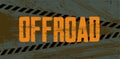 Off-road grunge banner with tire marks in grunge style