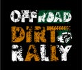 Off-Road grunge dirt rally lettering Royalty Free Stock Photo