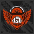 Off-road - grunge emblem and design elements