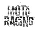 Off-Road grunge moto lettering Royalty Free Stock Photo
