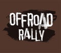 Off-Road Handmade Lettering Royalty Free Stock Photo