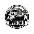 Off-road jeep car vector logo template