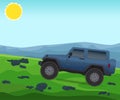 Off road journey, car for bad roads Royalty Free Stock Photo