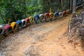 Off-road karting track, mountain and dirt road forest track