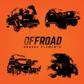 Off-road logo elements set Royalty Free Stock Photo