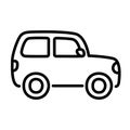 Off-road mini SUV car cartoon doodle line icon Royalty Free Stock Photo