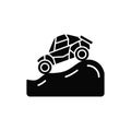 Off road racing black glyph icon