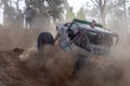 Off-road racing car covered with mud during National All Terrain Championship Portugal 2017 Royalty Free Stock Photo