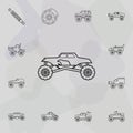 Off road racing car icon. Bigfoot car icons universal set for web and mobile Royalty Free Stock Photo