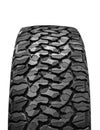 Off-road tire tread isolated on white background with clipping path Royalty Free Stock Photo