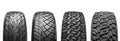 Off-road tire tread isolated on white background with clipping path Royalty Free Stock Photo