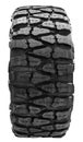 Off road tire tread isolated on white background with clipping path Royalty Free Stock Photo