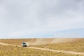 Off-road vehicle driving in the Atacama desert, Bolivia