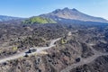 Off road vehicle fording solidified lava flows