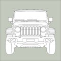 Off-road vehicle jeep vector illustration Royalty Free Stock Photo