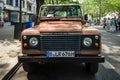 Off-road vehicle Land Rover Defender, 1983. Royalty Free Stock Photo