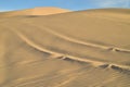 Off road vehicle tracks in sand at Imperial Sand Dunes, California, USA Royalty Free Stock Photo