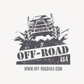 Off-road vehicle vector emblems, labels and logos Royalty Free Stock Photo