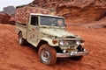 Off road vehicle in Wadi Rum desert Royalty Free Stock Photo