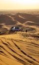 Off road vehicles at desert safari  Dubai  UAE Royalty Free Stock Photo