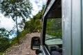 Off road vehicles with tourists in Annapurna Conservation Area, Nepal