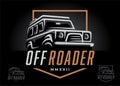 Off road 4x4 motor vehicle logo icon Royalty Free Stock Photo