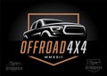 Off road 4x4 pickup truck utility vehicle logo icon