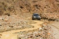 Route crossing in the truck between the mountains Royalty Free Stock Photo