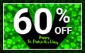 60% OFF Sale Happy St.Patrick Day.