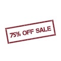 75% off sale rectangular stamp.