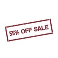 55% off sale rectangular stamp.