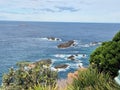 Off shore island rocks at Sugarloaf Point near Seal Rocks