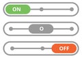 On off slider button. Color user interface element