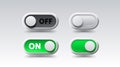 On off switch button ui isolated white background. Vector Royalty Free Stock Photo