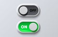 On off switch button ui isolated white background. Vector Royalty Free Stock Photo