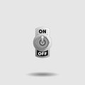 On Off switch, metallic Royalty Free Stock Photo