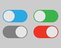 On and Off switch toggle isolated onbackground. Vector illustration. Royalty Free Stock Photo