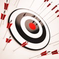 Off Target Shows Aiming Mistake Royalty Free Stock Photo