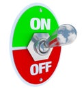 On and Off - Toggle Switch Royalty Free Stock Photo